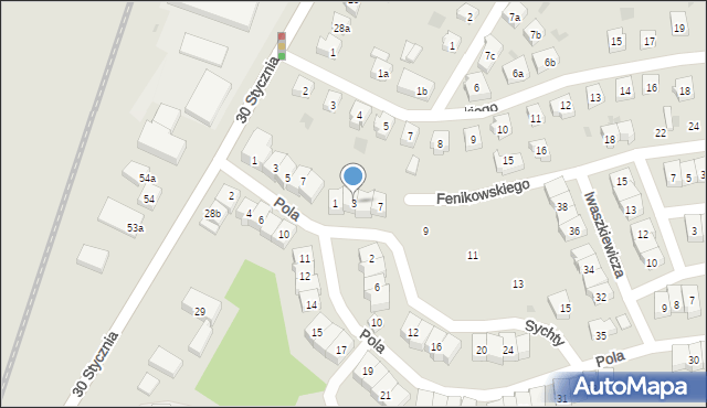 Tczew, Sychty Bernarda, ks. dr., 3, mapa Tczew