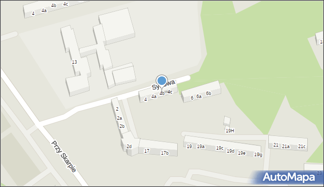 Toruń, Sydowa Mariana, 4b, mapa Torunia