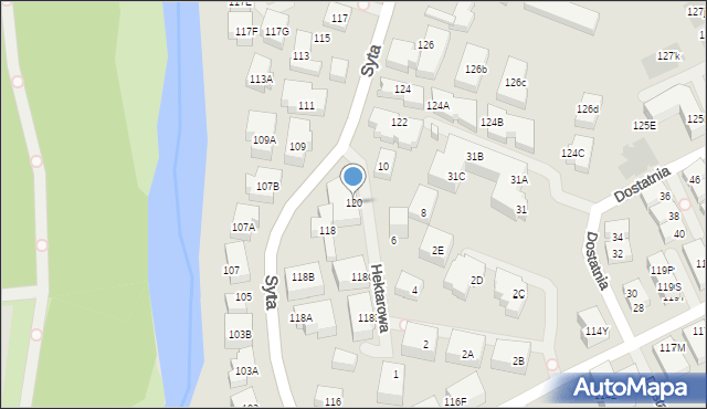 Warszawa, Syta, 120, mapa Warszawy