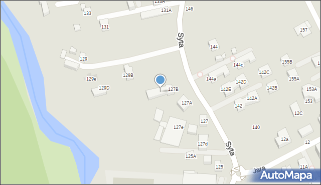 Warszawa, Syta, 127C, mapa Warszawy