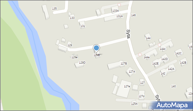 Warszawa, Syta, 129B, mapa Warszawy