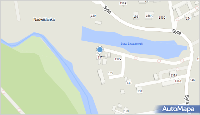 Warszawa, Syta, 137, mapa Warszawy