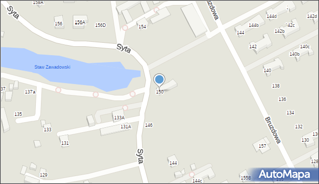 Warszawa, Syta, 150, mapa Warszawy
