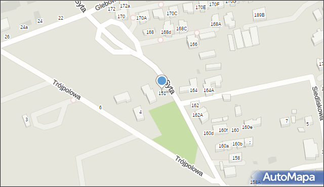 Warszawa, Syta, 151, mapa Warszawy