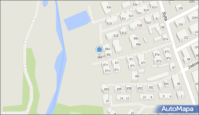 Warszawa, Syta, 89e, mapa Warszawy