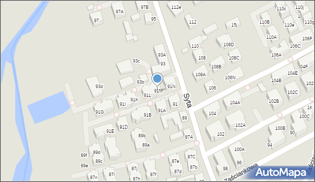 Warszawa, Syta, 91M, mapa Warszawy