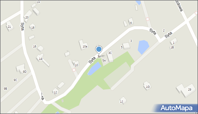 Warszawa, Syta, 3d, mapa Warszawy