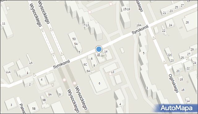 Warszawa, Syrokomli Władysława, 10A, mapa Warszawy