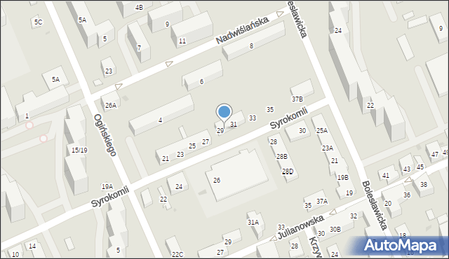 Warszawa, Syrokomli Władysława, 29A, mapa Warszawy