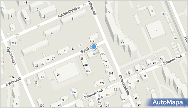 Warszawa, Syrokomli Władysława, 30, mapa Warszawy