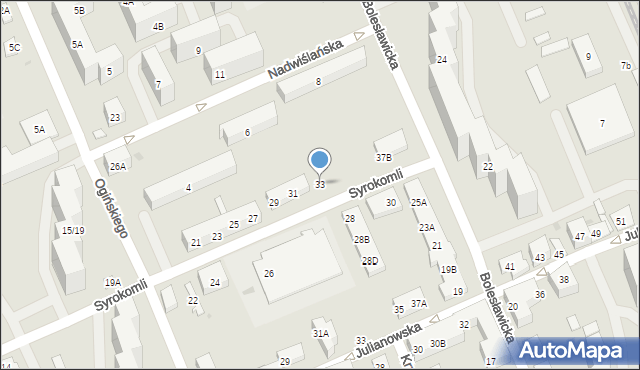 Warszawa, Syrokomli Władysława, 33, mapa Warszawy