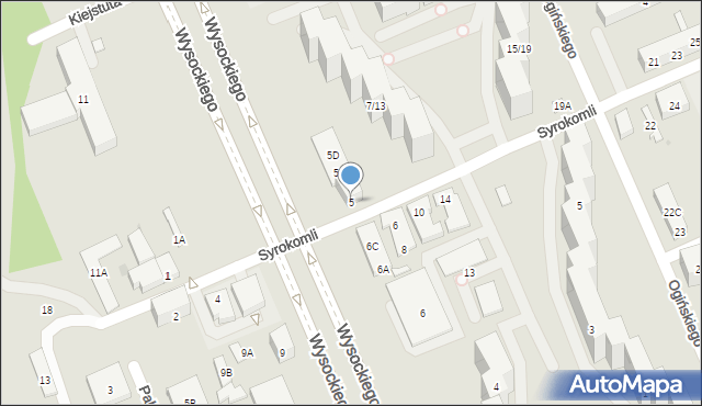 Warszawa, Syrokomli Władysława, 5, mapa Warszawy
