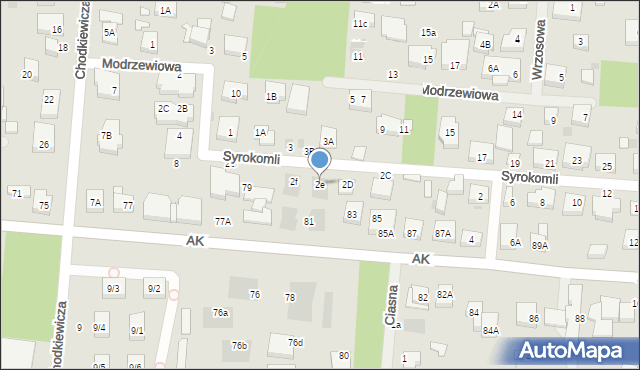 Warszawa, Syrokomli Władysława, 2e, mapa Warszawy