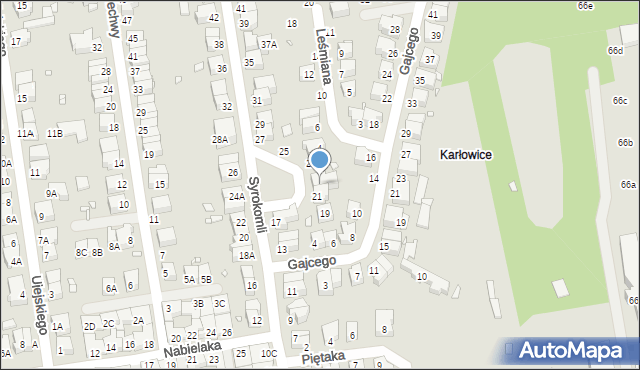 Wrocław, Syrokomli Władysława, 21A, mapa Wrocławia