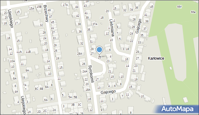 Wrocław, Syrokomli Władysława, 25, mapa Wrocławia