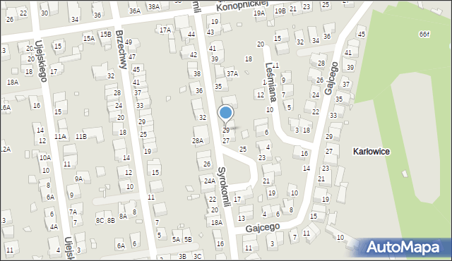 Wrocław, Syrokomli Władysława, 29, mapa Wrocławia