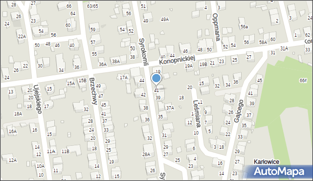 Wrocław, Syrokomli Władysława, 41, mapa Wrocławia