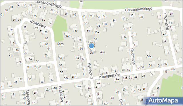 Wrocław, Syrokomli Władysława, 49, mapa Wrocławia