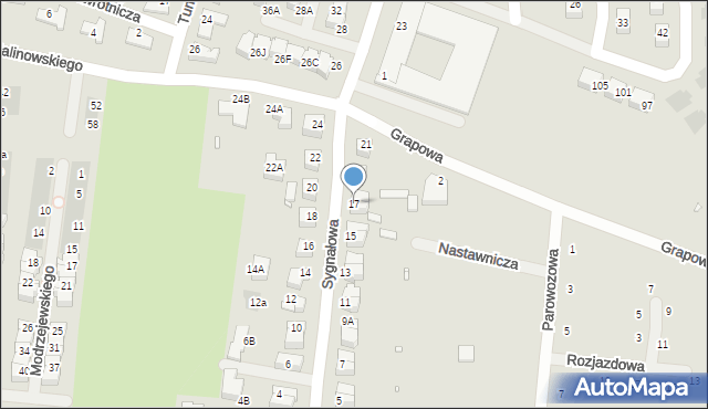 Wrocław, Sygnałowa, 17, mapa Wrocławia