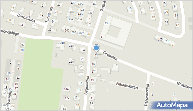 Wrocław, Sygnałowa, 21, mapa Wrocławia