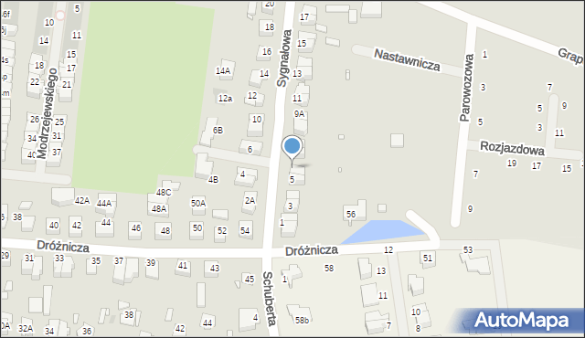 Wrocław, Sygnałowa, 5A, mapa Wrocławia