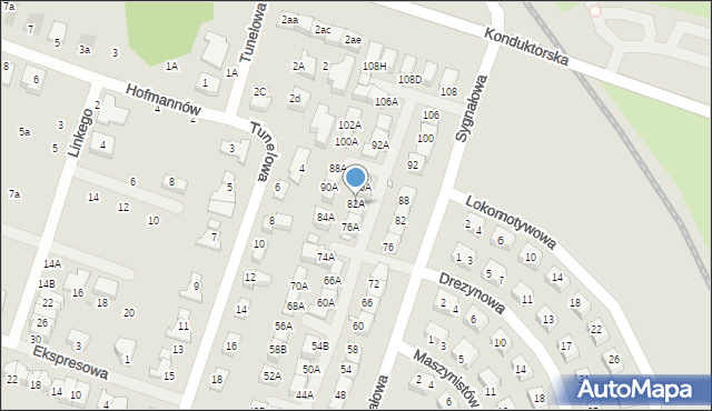 Wrocław, Sygnałowa, 82A, mapa Wrocławia