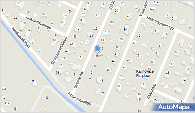 Zamość, Sybiraków, 10, mapa Zamościa