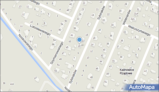 Zamość, Sybiraków, 11, mapa Zamościa