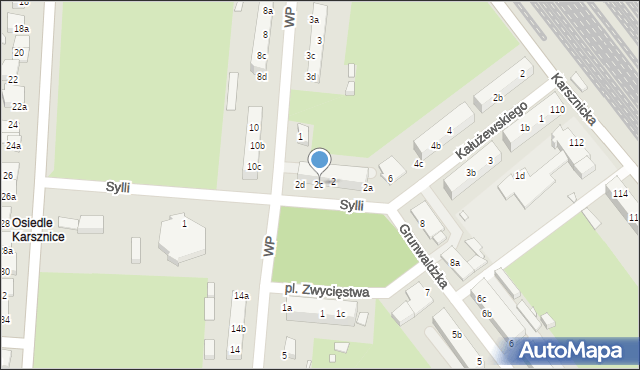 Zduńska Wola, Sylli Juliusza, 2c, mapa Zduńska Wola
