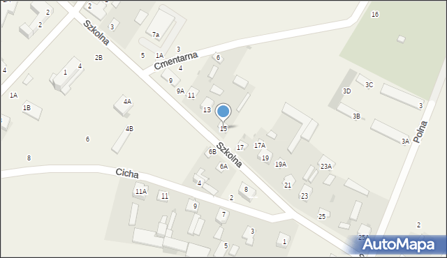 Abramów, Szkolna, 15, mapa Abramów