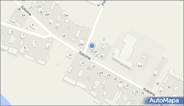 Abramów, Szkolna, 27a, mapa Abramów
