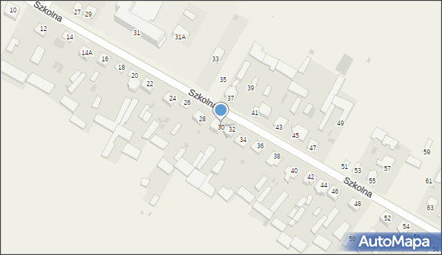 Abramów, Szkolna, 30, mapa Abramów