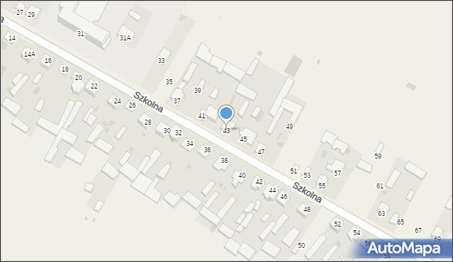 Abramów, Szkolna, 43, mapa Abramów