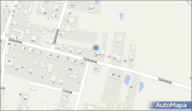 Adamów, Szkolna, 15, mapa Adamów