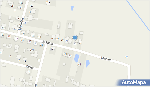 Adamów, Szkolna, 25, mapa Adamów
