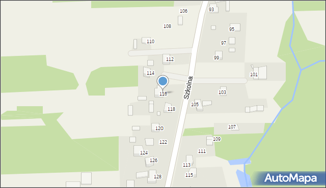Adamów, Szkolna, 116, mapa Adamów