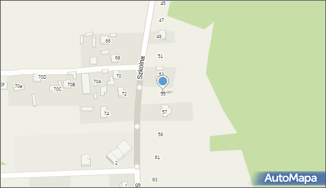 Adamów, Szkolna, 55, mapa Adamów