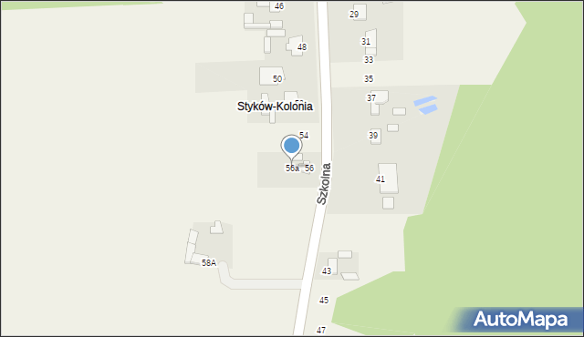 Adamów, Szkolna, 56a, mapa Adamów