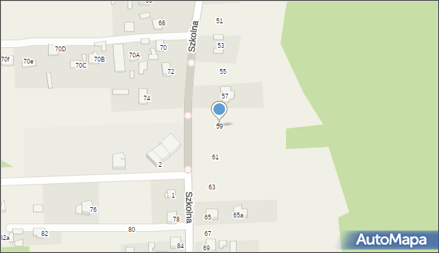 Adamów, Szkolna, 59, mapa Adamów