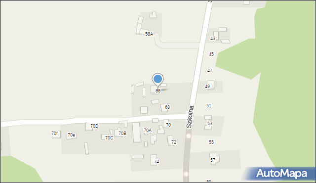 Adamów, Szkolna, 66, mapa Adamów