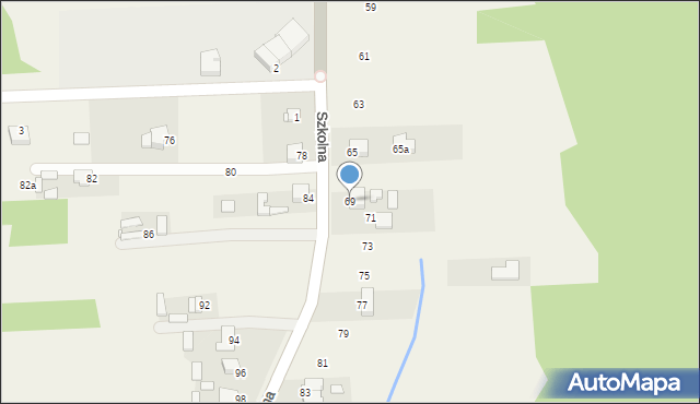 Adamów, Szkolna, 69, mapa Adamów