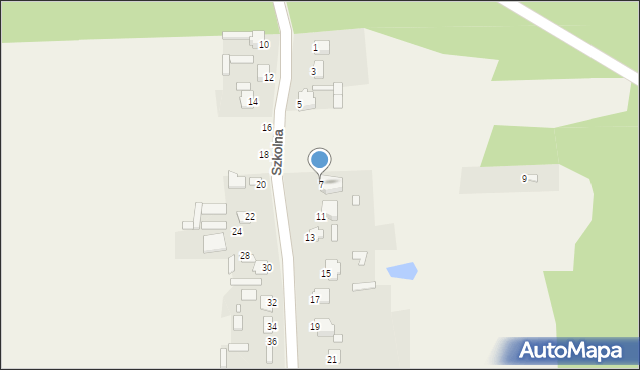 Adamów, Szkolna, 7, mapa Adamów