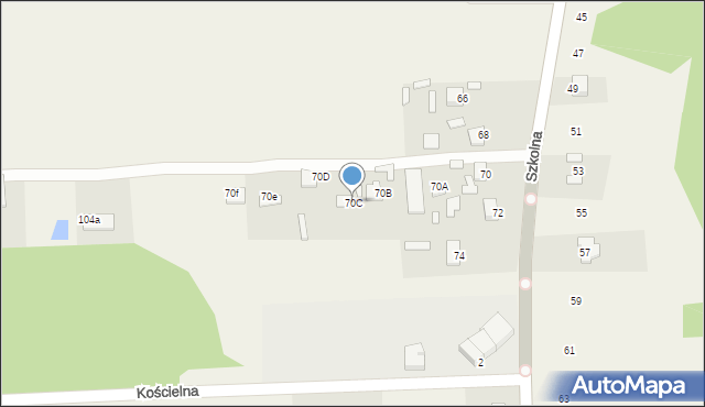 Adamów, Szkolna, 70C, mapa Adamów