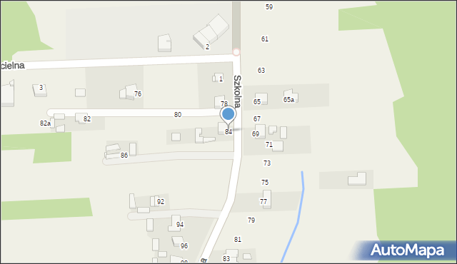 Adamów, Szkolna, 84, mapa Adamów