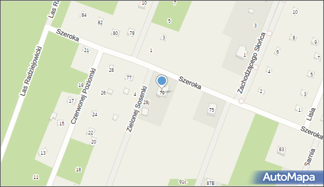 Adamów-Wieś, Szeroka, 79, mapa Adamów-Wieś