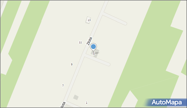 Adamowa Góra, Szafirowa, 1, mapa Adamowa Góra