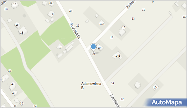 Adamowizna, Szoslanda K., 16, mapa Adamowizna