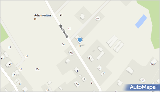 Adamowizna, Szoslanda K., 8, mapa Adamowizna