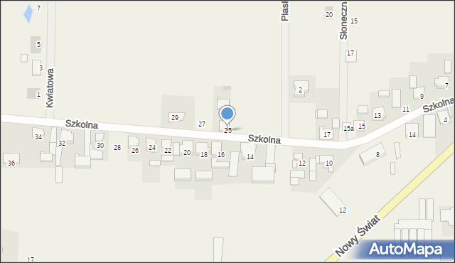 Bachorzew, Szkolna, 25, mapa Bachorzew
