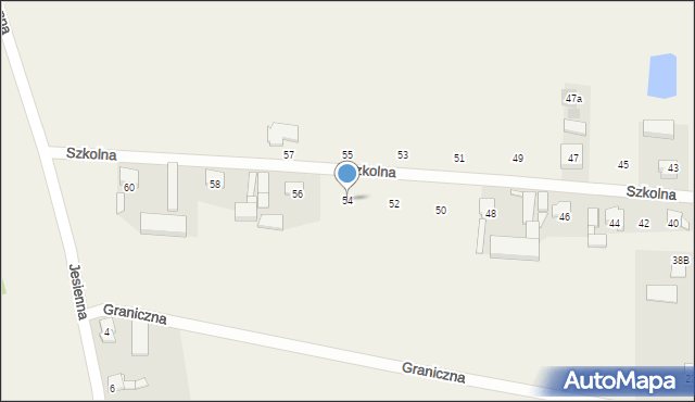 Bachorzew, Szkolna, 54, mapa Bachorzew